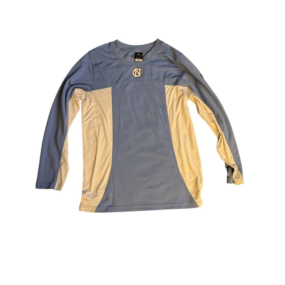 Vintage UNC Nike Jumpman Blue And White Long Sleeve Shirt Medium North Carolina